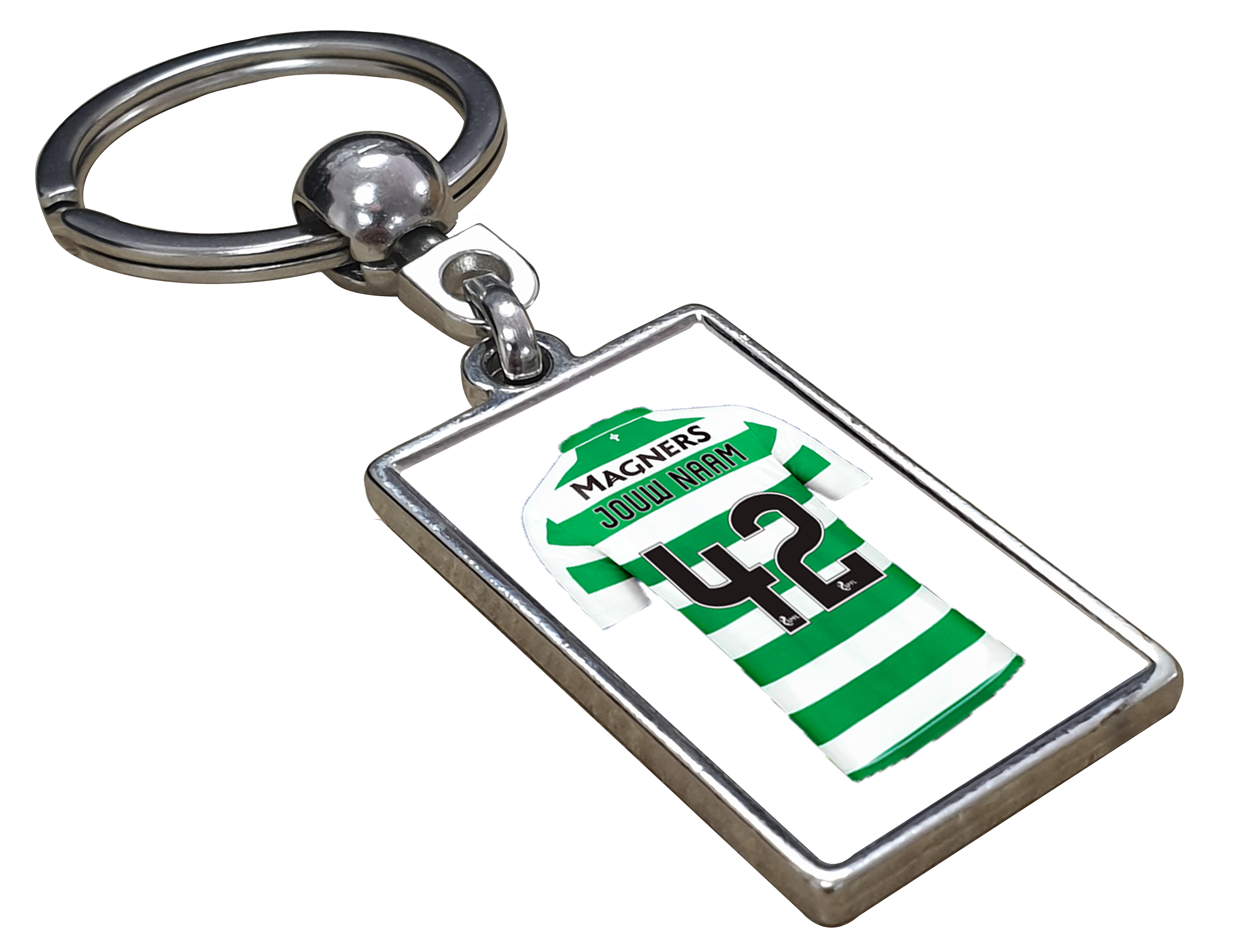 FC Celtic Shirt met Jouw Naam - Gepersonaliseerde Sleutelhanger met Jouw Naam en Nummer