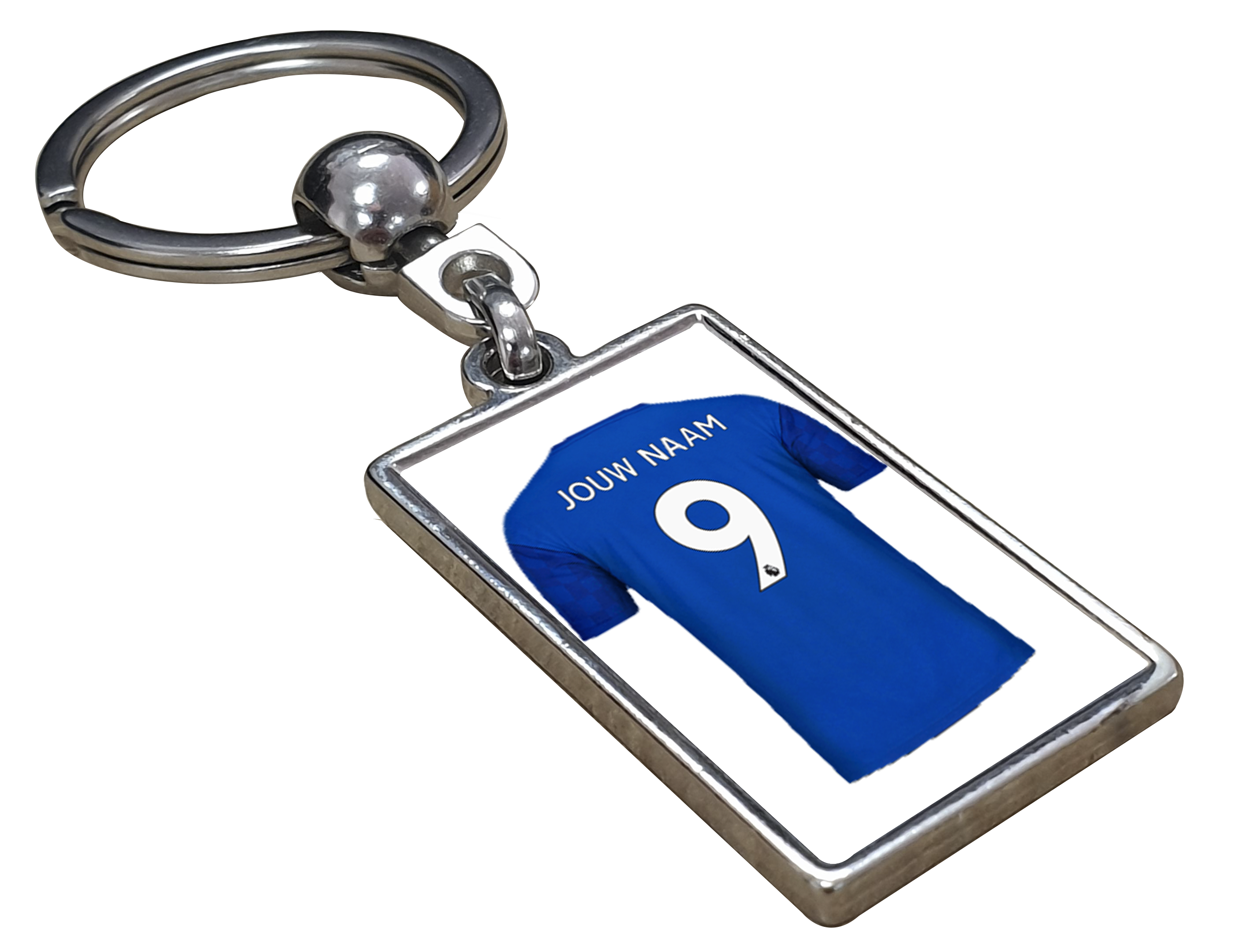 Leicester City Shirt met Jouw Naam - Gepersonaliseerde Sleutelhanger met Jouw Naam en Nummer
