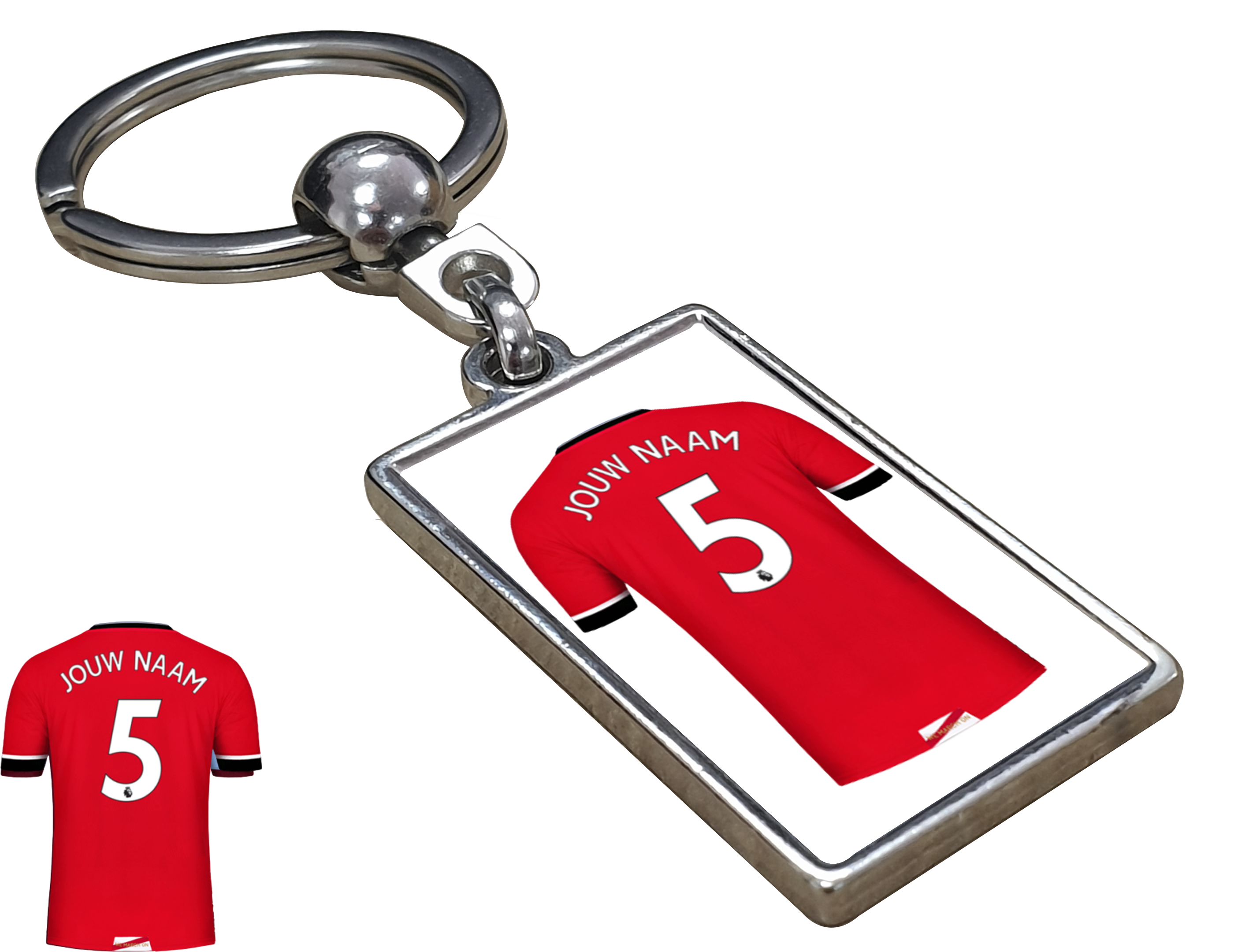 Southampton Shirt met Jouw Naam - Seizoen 20/21 - Gepersonaliseerde Sleutelhanger met Jouw Naam en Nummer