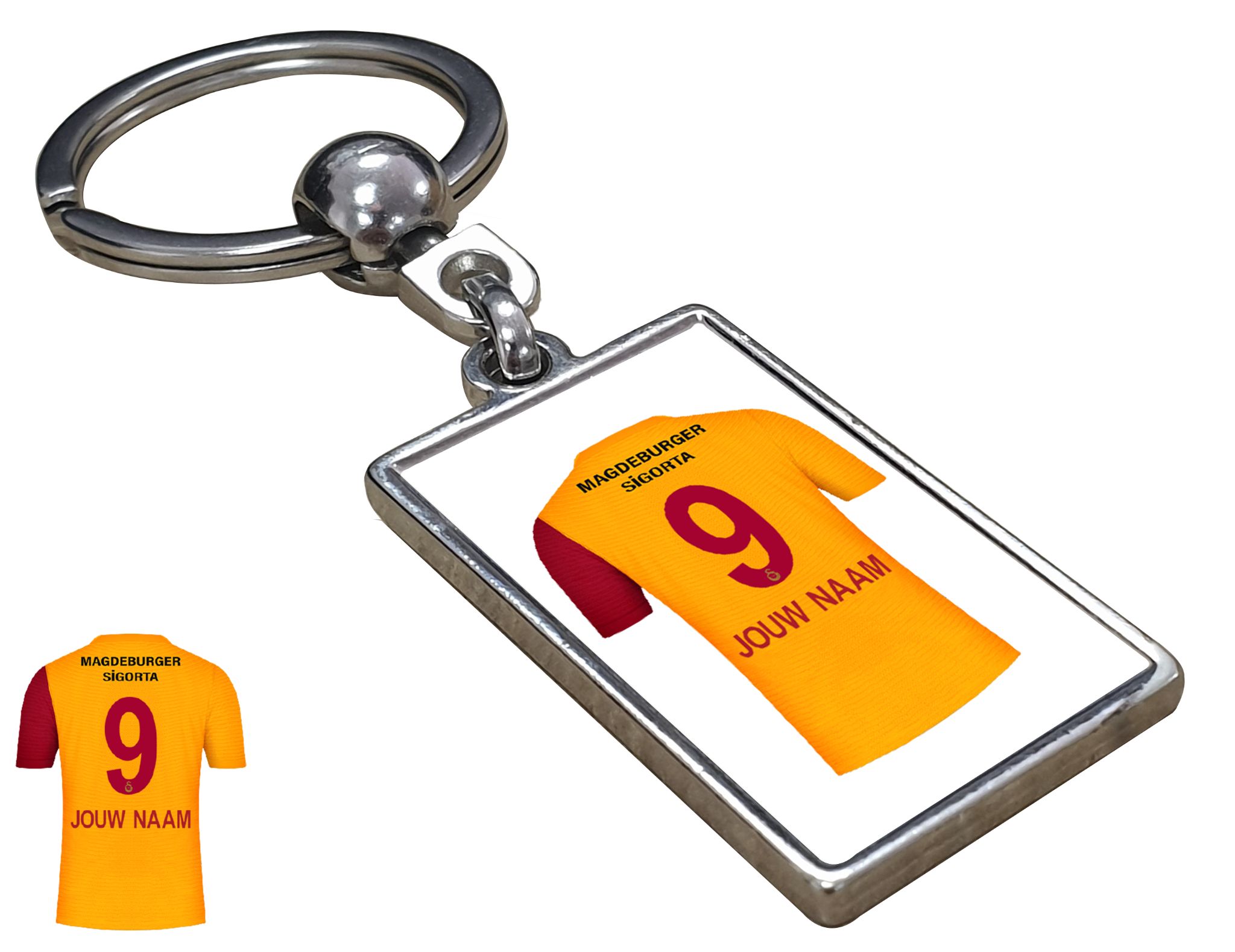 Galatasaray Shirt met Jouw Naam - Seizoen 21/22 - Gepersonaliseerde Sleutelhanger met Jouw Naam en Nummer