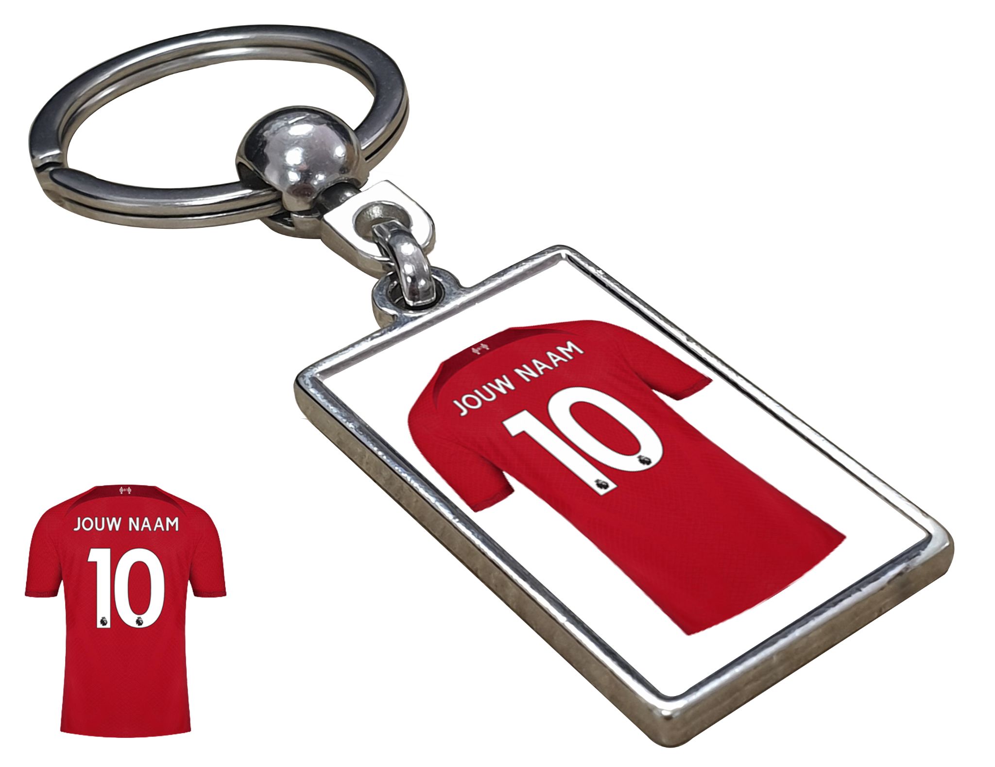 Liverpool Shirt met Jouw Naam - Seizoen 22/23 - Gepersonaliseerde Sleutelhanger met Jouw Naam en Nummer