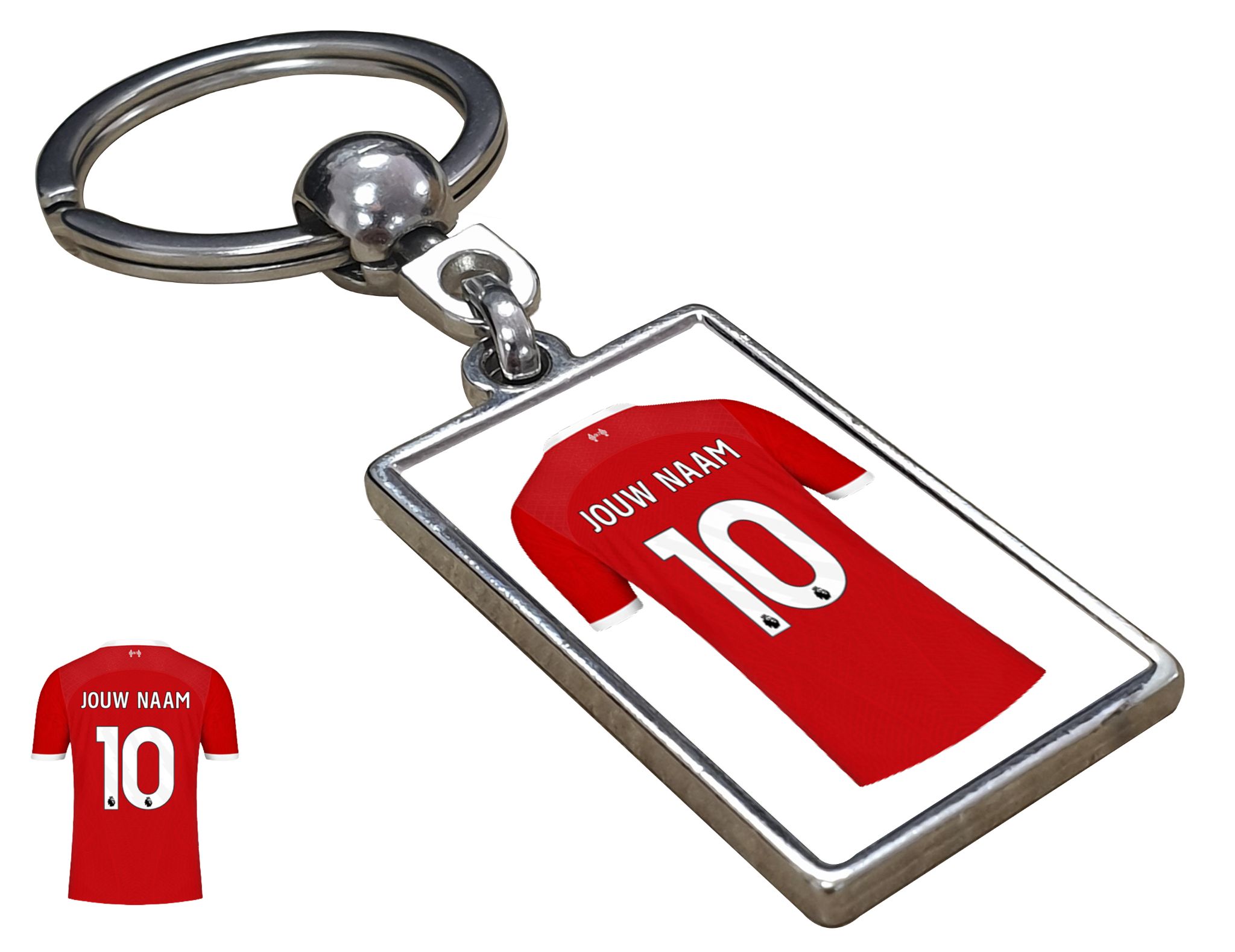 Liverpool Shirt met Jouw Naam - Seizoen 23/24 - Gepersonaliseerde Sleutelhanger met Jouw Naam en Nummer