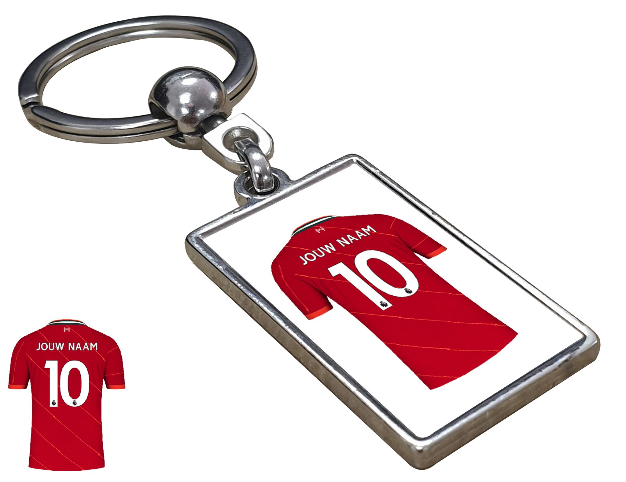 Liverpool Shirt met Jouw Naam - Seizoen 21/22 - Gepersonaliseerde Sleutelhanger met Jouw Naam en Nummer